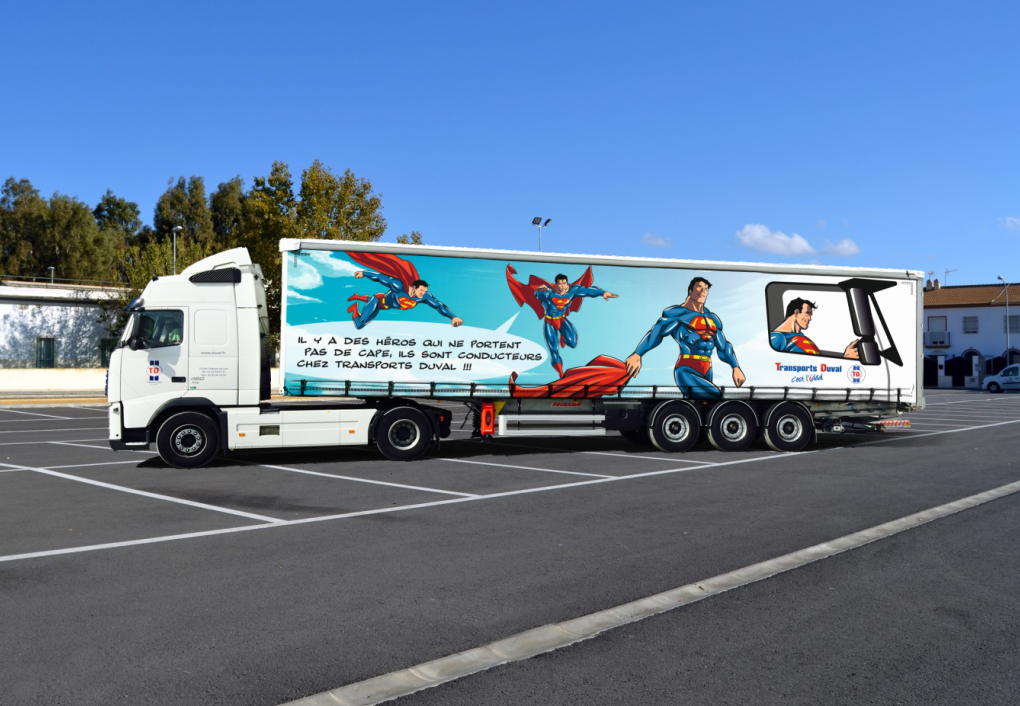 Camion Duval location suivi expéditions avec GedMouv